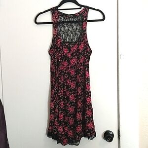 FOREVER 21 FLORAL LACE DRESS Women's Size Large